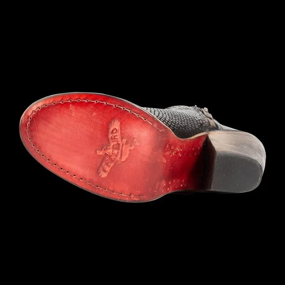 Freebird Black Textured Ankle Boots - Picture 9 of 9